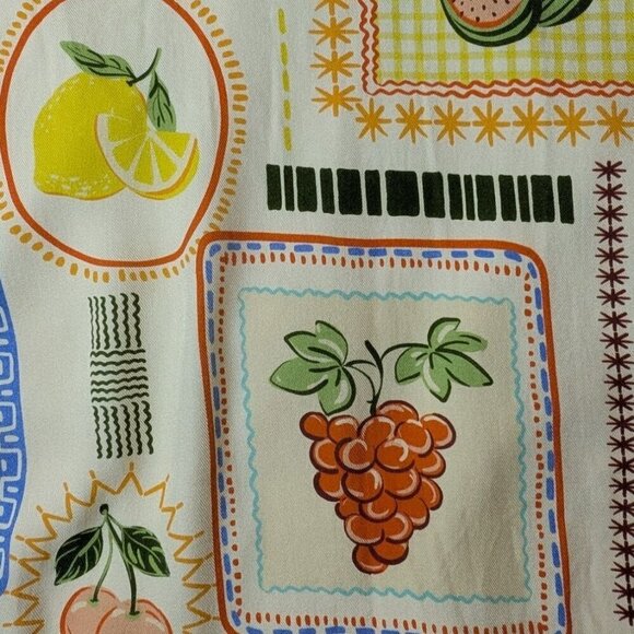 Seven Wonders Dress Fruit Maxi Whimsy Tropical Vacation Resort Beach Women Small - Picture 8 of 14